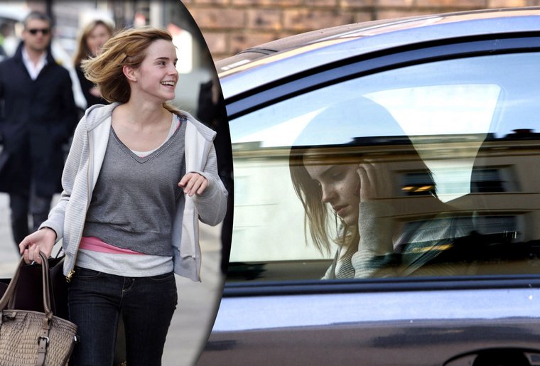 Actress Emma Watson was seen on Bond Street leaving a shop yesterday 27 