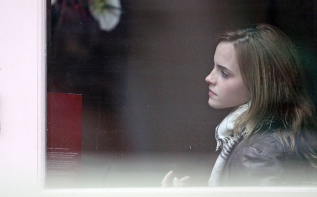 Actress Emma Watson was seen eating at a Gourmet Burger Kitchen 